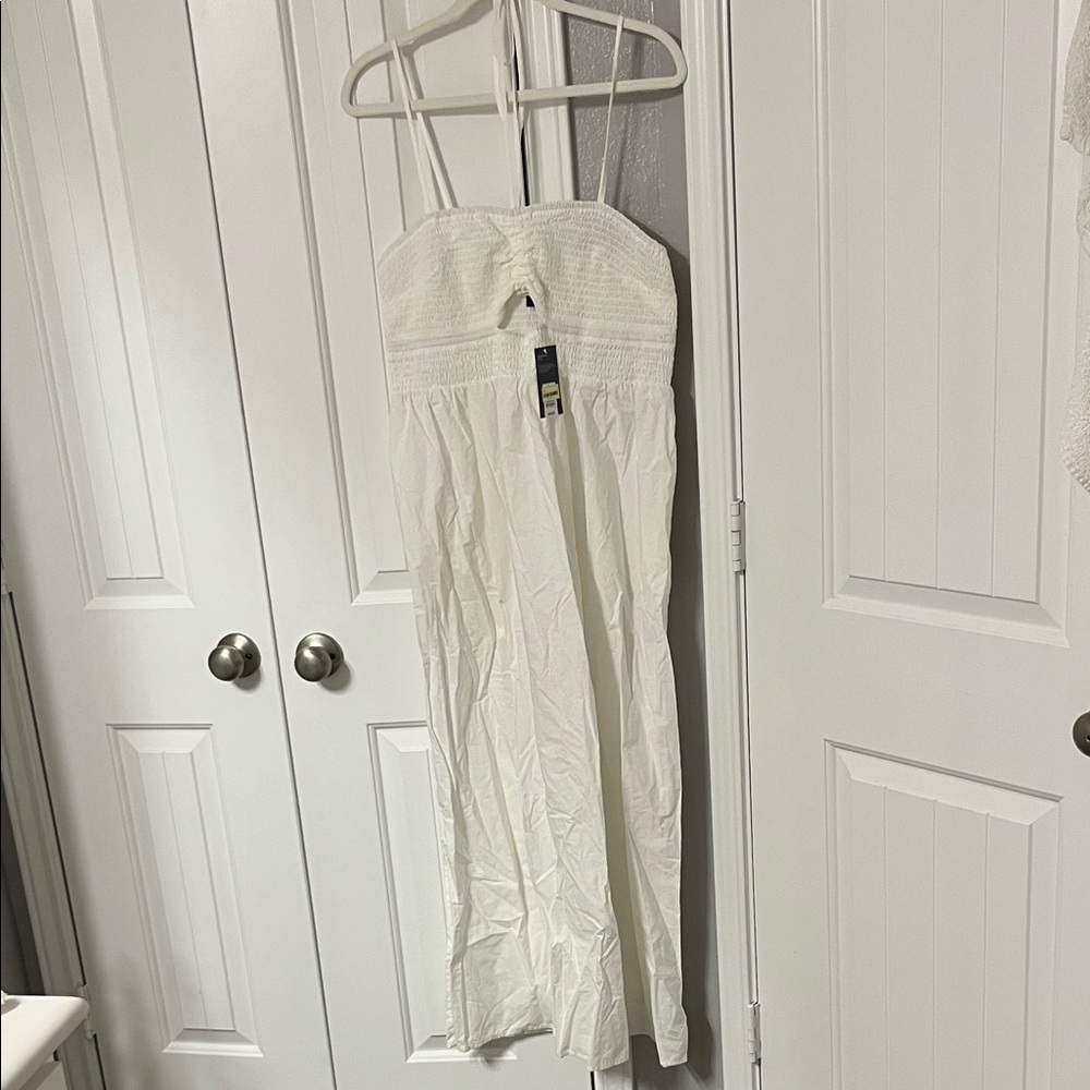 Universal Thread White Cotton Halter Strappy Maxi… - image 4